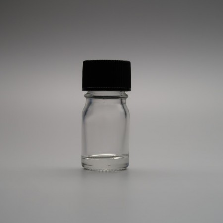 LT-5ml 透明 樹脂キャップ黒 ポリ栓付【405本入】 | ガラス瓶の通販 